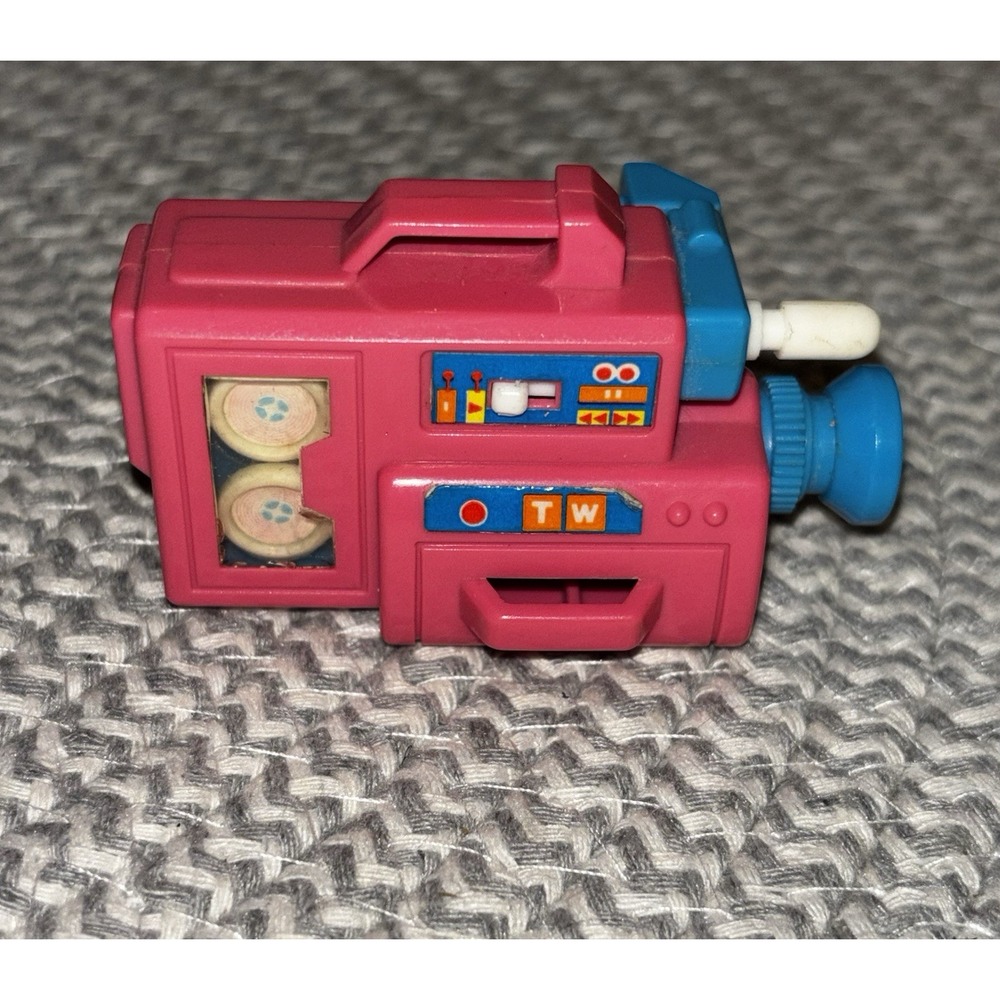 Vintage 1988 Mattel Barbie Camcorder Toy Wind Up Working Doll Accessory Pink
